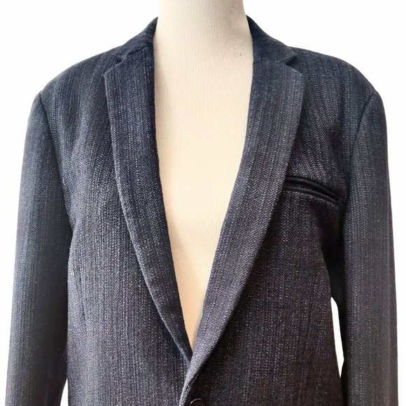 Scotch & Soda Amsterdam Blauw Mens Blue 2 Button Poly Wool Blend Blazer XL/52 - Picture 5 of 12